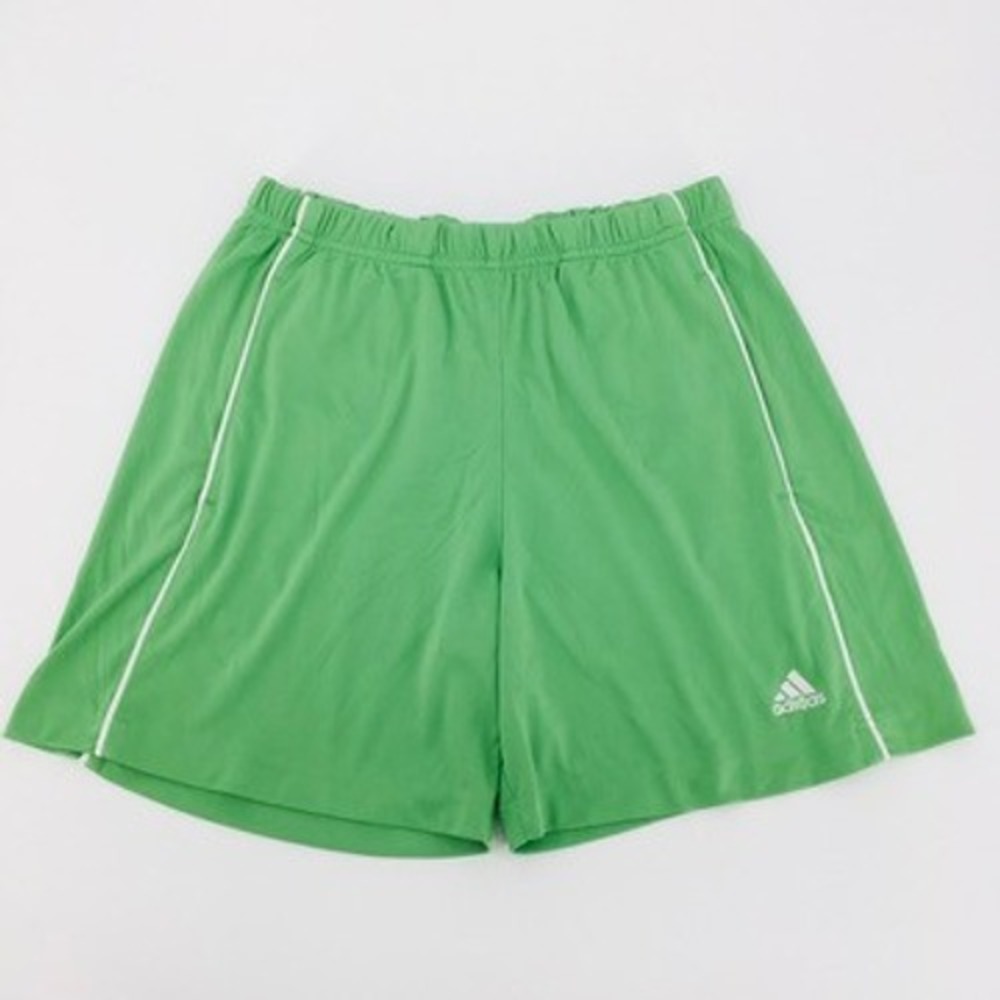 Adidas Climalite Athletic Gym Shorts Youth Large 5.5" Green Workout Soccer Run